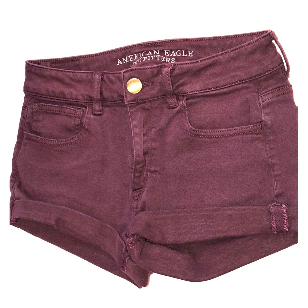 Red high-waisted short